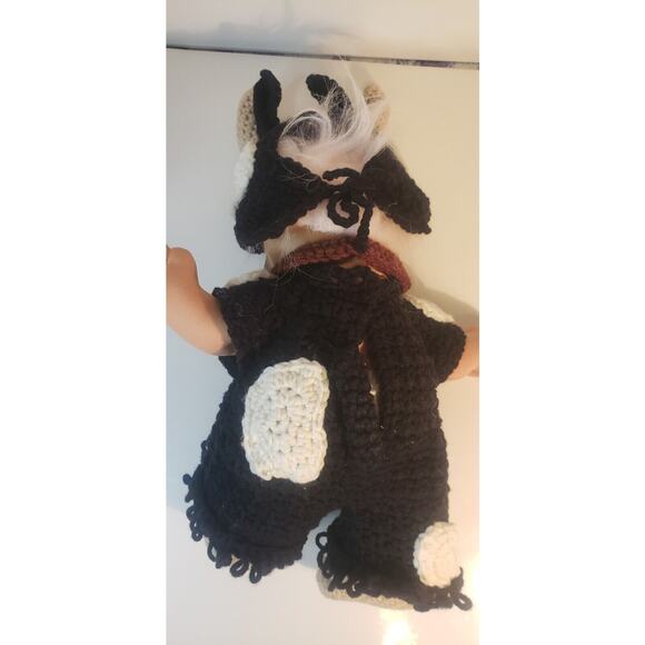 1991 Treasure Troll Tot 14" Doll Bellybutton Wishstone Vintage Cow Outfit - Picture 5 of 16